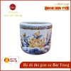 Bát hương men rạn nổi họa tiết hoa sen