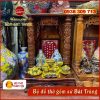 Bộ đồ thờ Thần Tài Thổ Địa men vàng